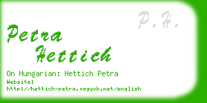 petra hettich business card